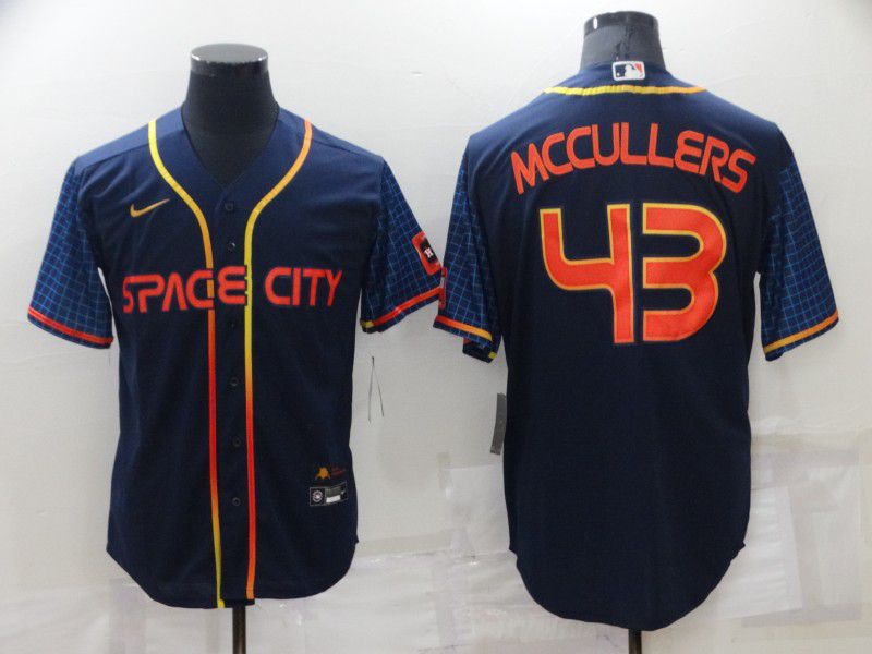 Men Houston Astros #43 Mccullers Blue City Edition Game Nike 2022 MLB Jerseys->houston astros->MLB Jersey